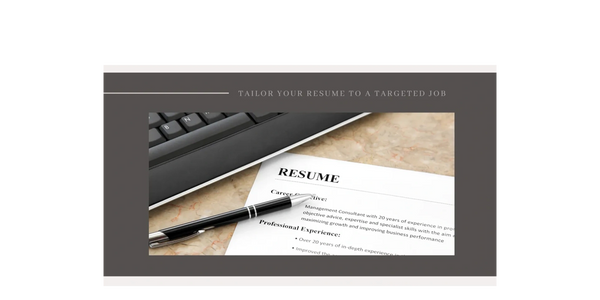 A resume and pen beside a keyboard, emphasizing tailored job applications.