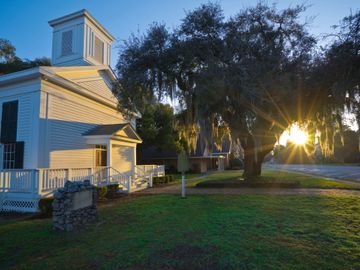 Historic St. Marys Methodis Chapel after sunrise