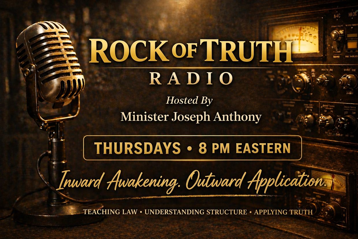 Rock of Truth Radio hosted by Minister Joseph Anthony, Thursdays at 8 PM Eastern.