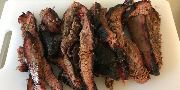 Slow smoked brisket
