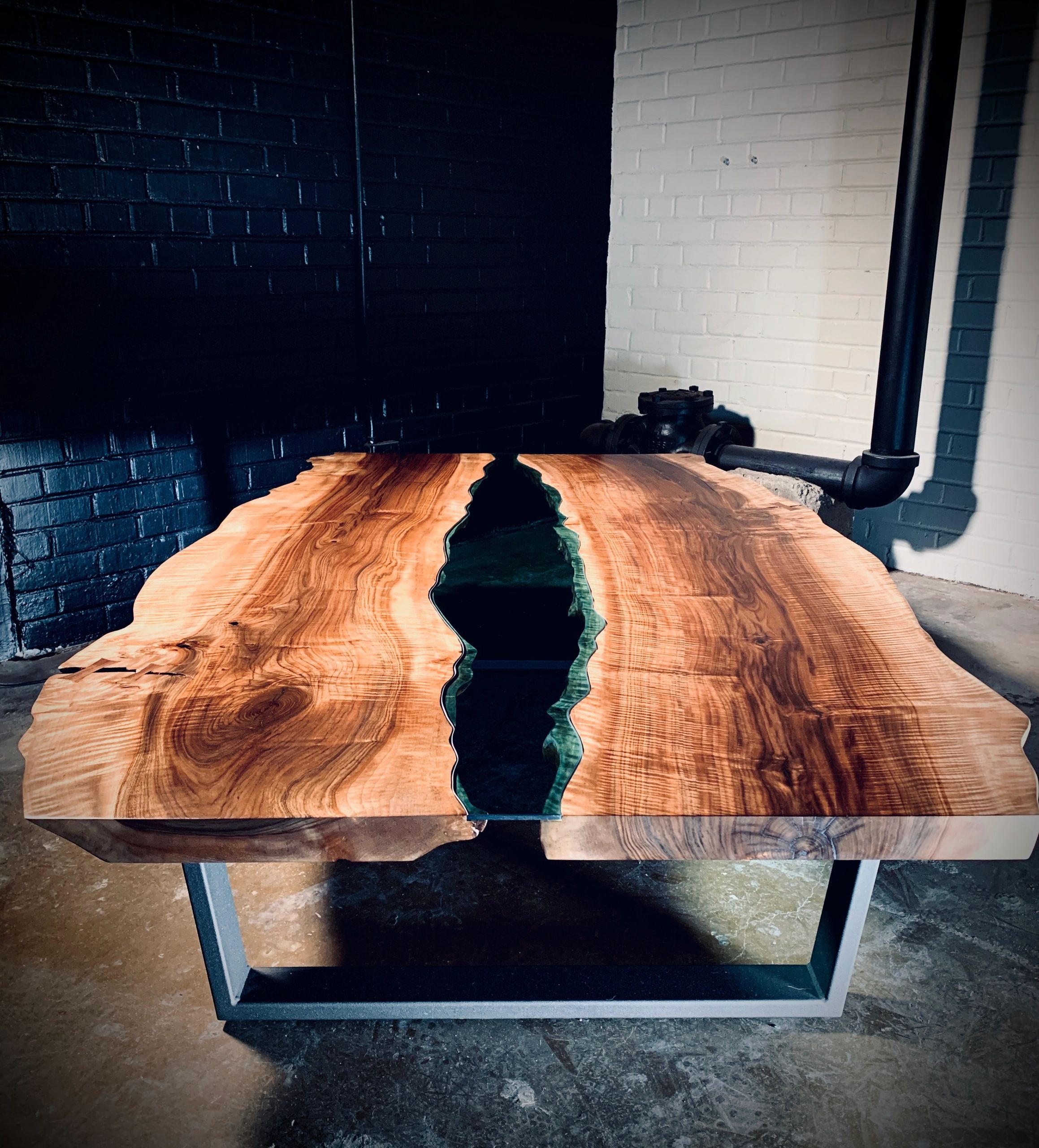 Custom Made Furniture. Live Edge Table. Epoxy Table.