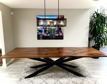 Dining Table Phoenix. Custom Dining Table. Square Dining Table. Dining Table near me.Live Edge Table