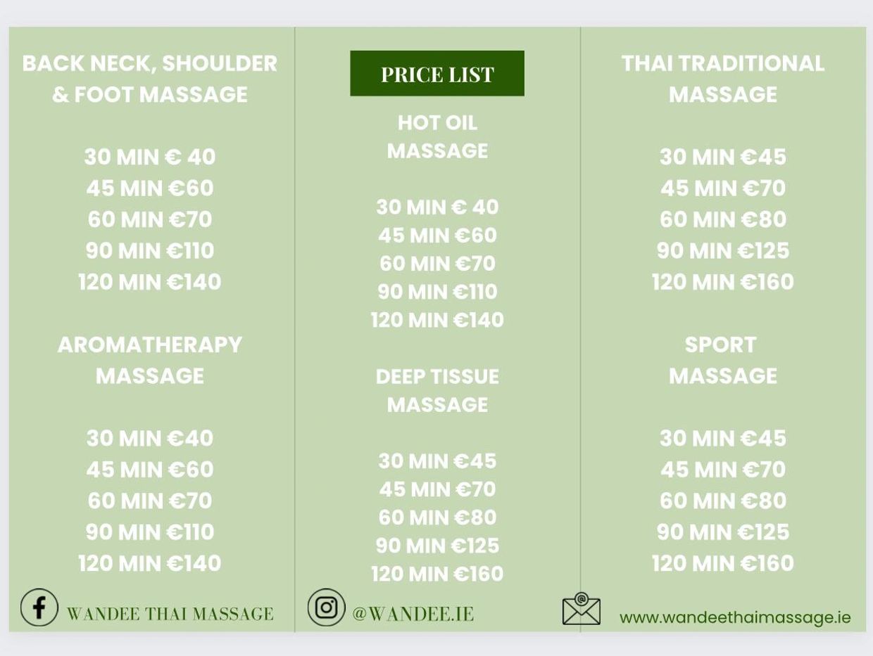 Interior of Wandee Thai Massage