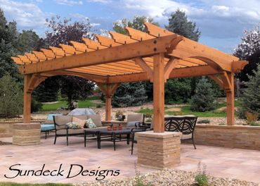 Sundeck Designs large freestanding pergola Boulder