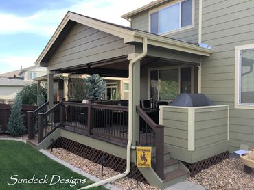 Sundeck Designs deck with roof overhead Timnath