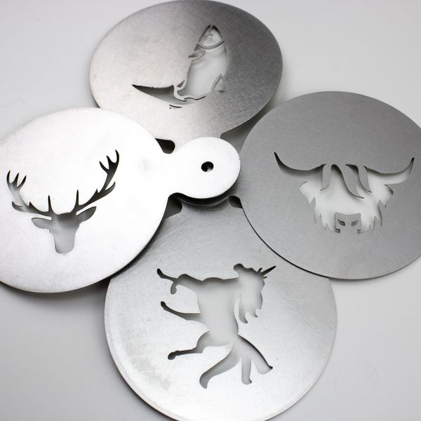 Coffee Decorating Stencils Stainless Steel Coffee Art Stencils