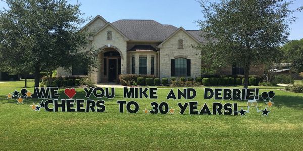 Ft Bend Anniversary Yard Greeting