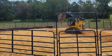 Farm and Ranch management , corral work # skidsteere