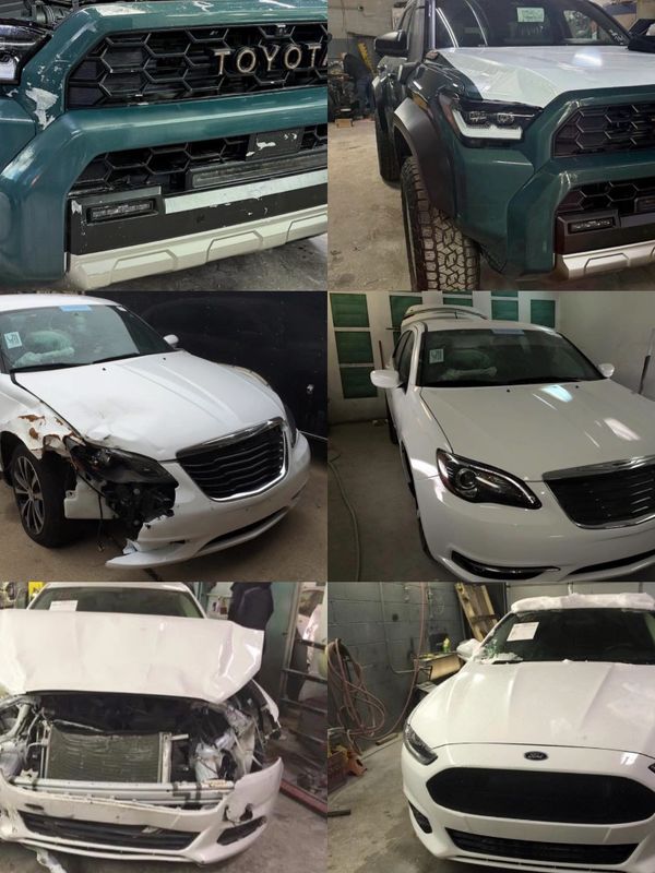 From start to finish bad body damage on cars to perfect paint and body wor