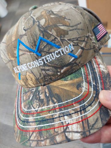 custom embroidered camo hat