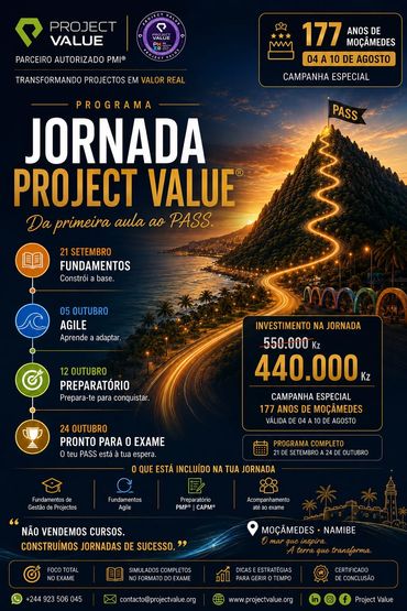Promotional poster for Project Value training program and special campaign.