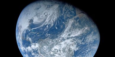View of the Earth showing South America from space.