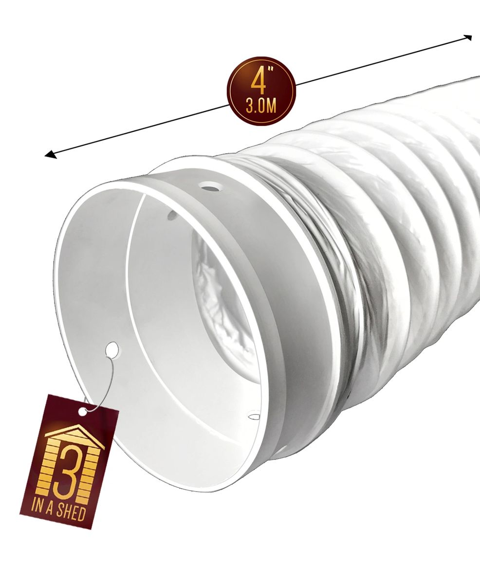 Universal Tumble Dryer Vent Hose Extension Kit 4" 102mm 2 Metre With Connectors | UK