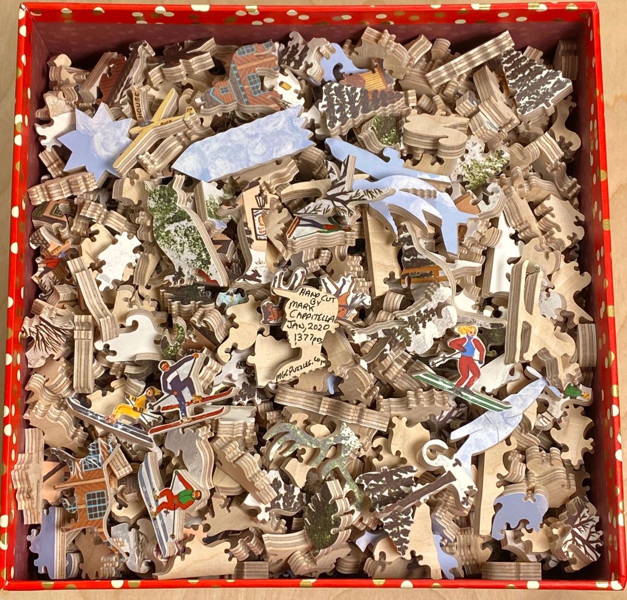 Jane Wooster Scott - Hand-cut-wooden jigsaw puzzle pieces