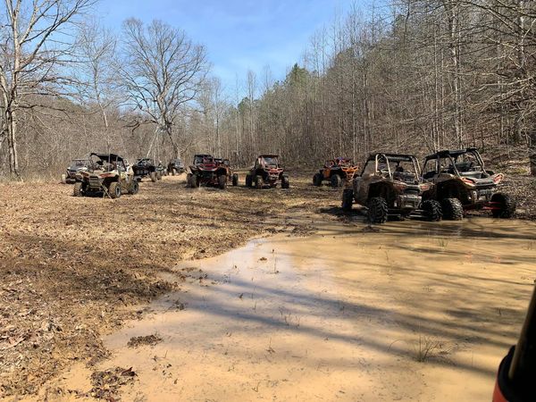 UTV mudding at Indian Mountain ATV Park in Piedmont, Alabama.