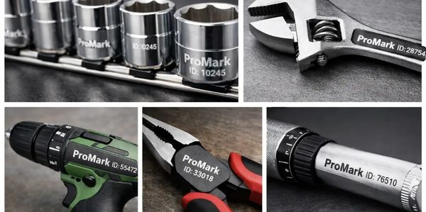 Close-up of various ProMark branded tools with ID numbers.