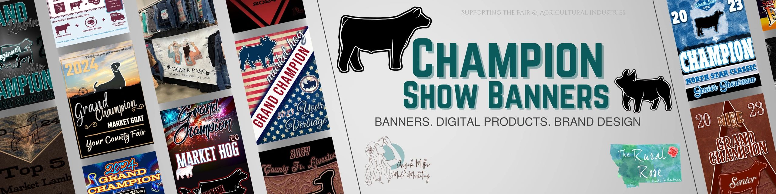 Champion Show Banners - Business Cards, Grand Champion, Custom Banners ...