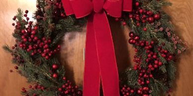 Christmas Wreath Red Bow