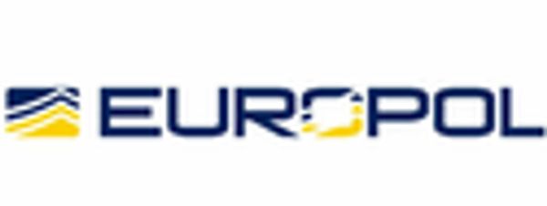 Logo of Europol with blue and yellow elements.