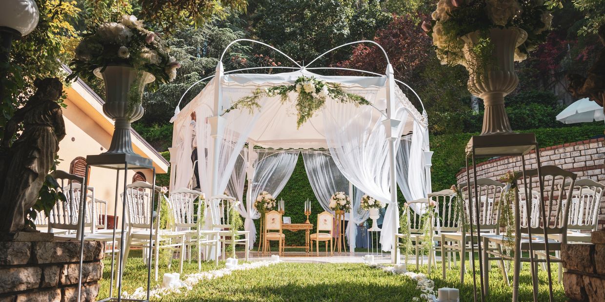 wedding ceremony garden gazebo sicily villa ginevra