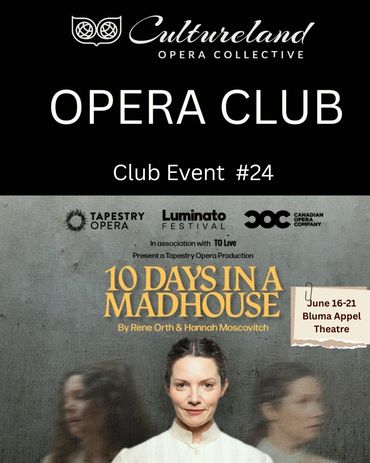 Poster for 10 Days in a Madhouse opera event.