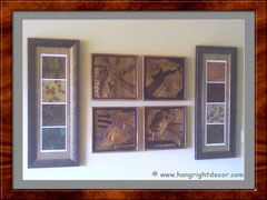 Six Piece Wooden Carving Wall Arrangement