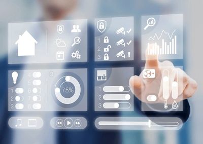 On screen imaging of smart home technology capabilities. 