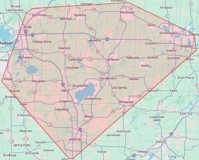 Key Light Electrical service area in Fort Atkinson, Janesville, Whitewater, and beyond. 