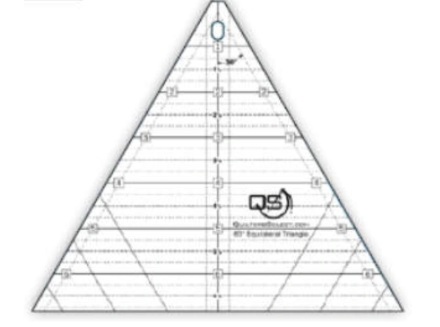 60 Degree Triangle Non-slip Quilting Ruler By Quilters Select