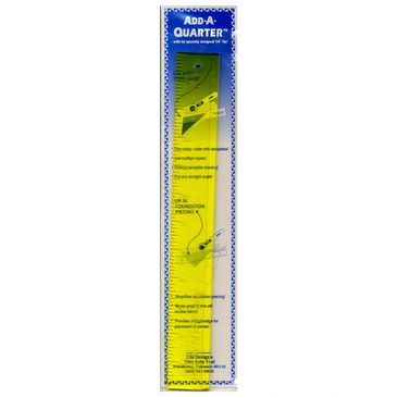 Add-A-Quarter ruler for precise 1/4 inch measurements in sewing and quilting.