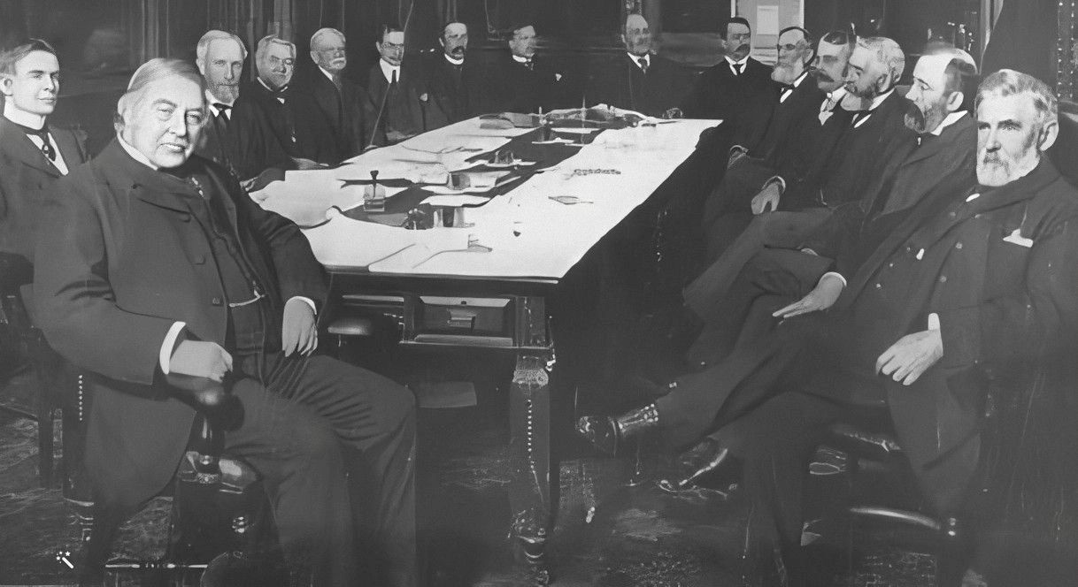 John Charlton, M.P., right; Canada Prime Minister Sir Charles Tupper, left