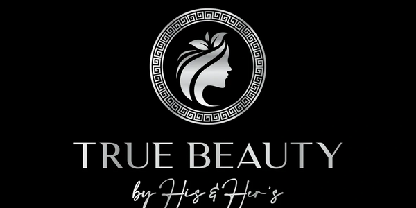 Elegant logo with a woman's profile and leaves, symbolizing true beauty.