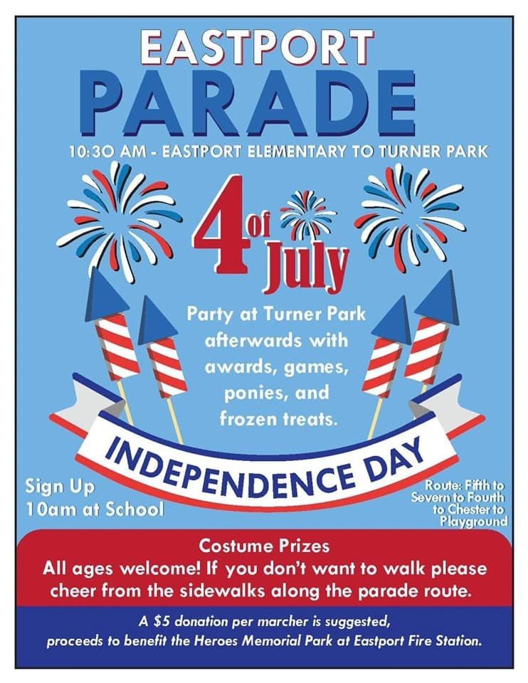 Eastport 4th of July parade flyer