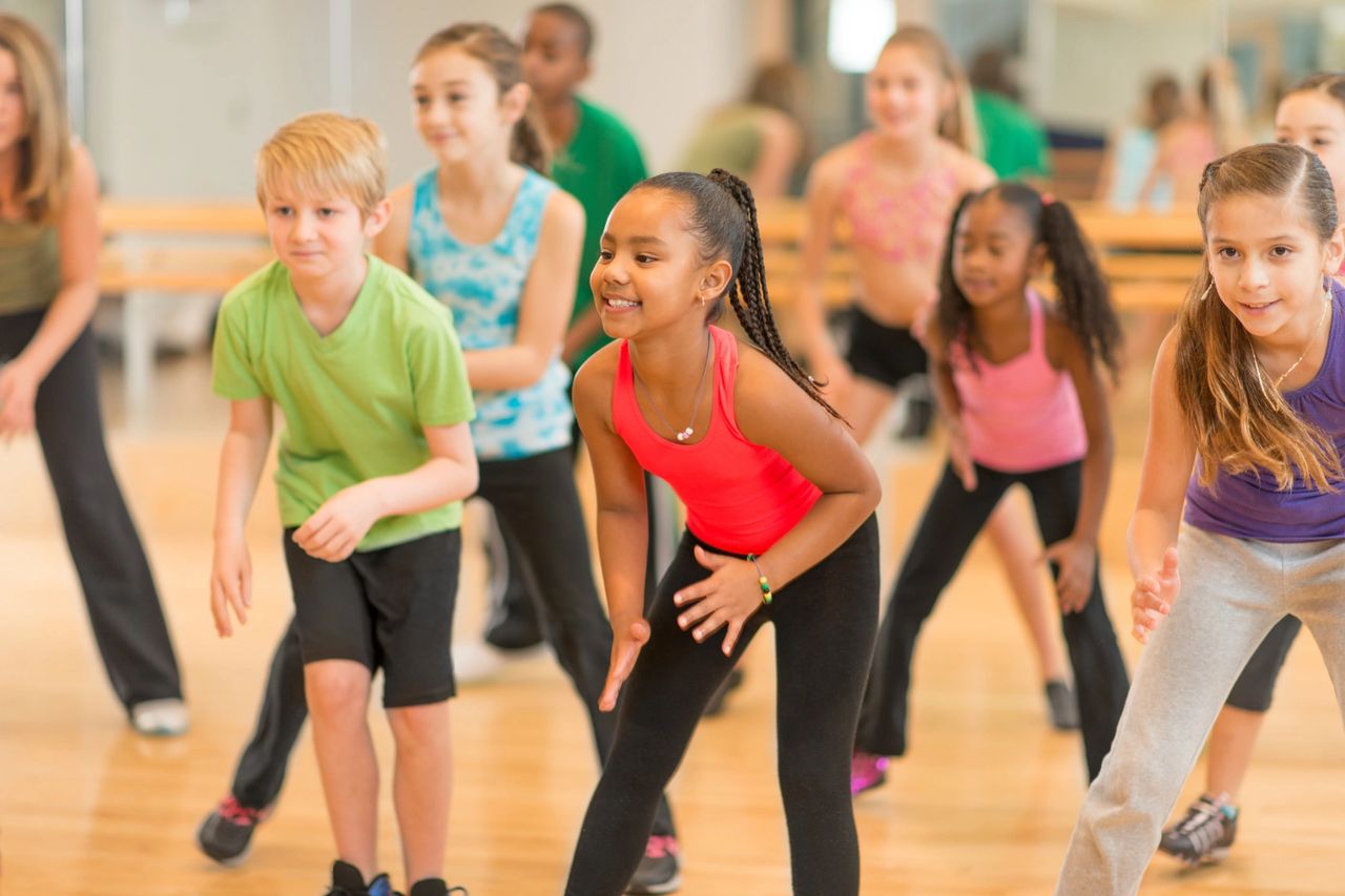 Young kids in a dance class