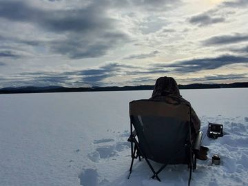 Ice Fishing Bridge Lake, BC