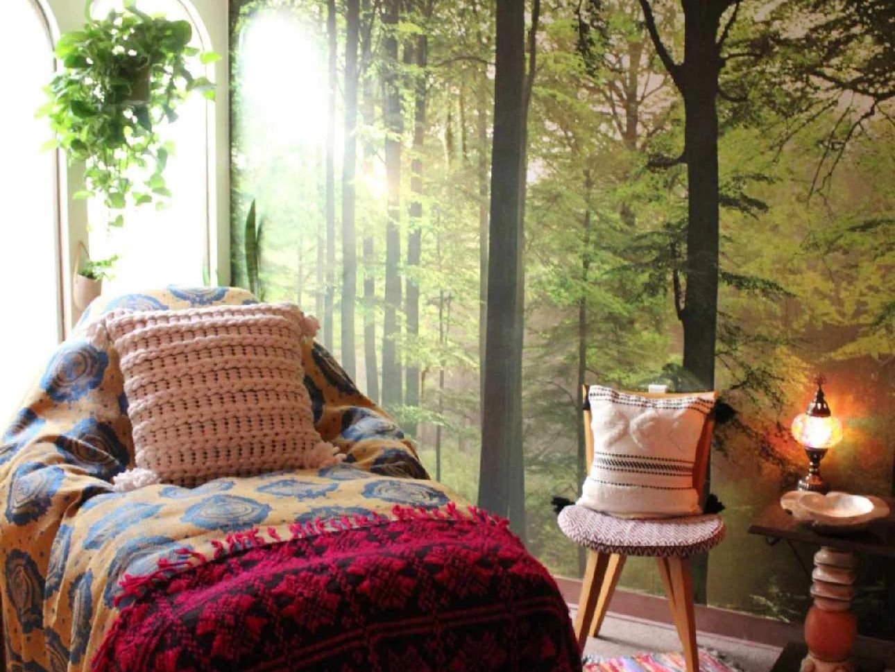 Comfortable, relaxing and peaceful.