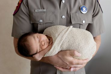 state trooper and newborn