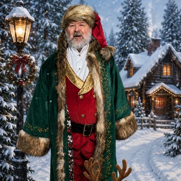 Santa Tim and his reindeer