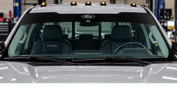 Front view of a Ford F-150 truck.