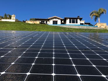 Detail picture of solar panel . Solar panel installation done by Solar Motion in Aptos, California