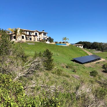 Landscape image of solar panel installation at a residential property in Aptos California