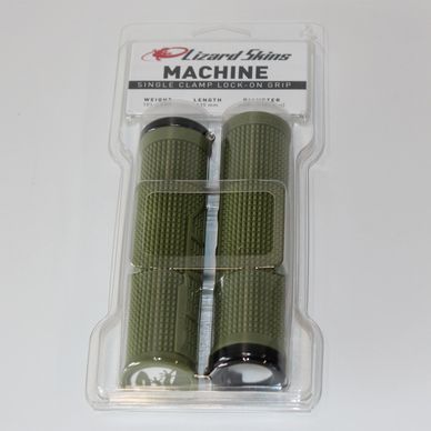 Lizard Skins Machine single clamp lock-on grips in packaging.