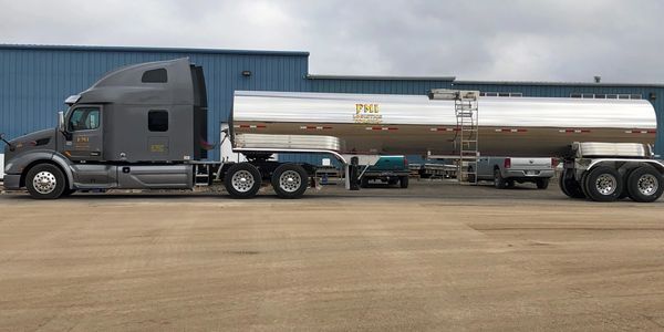 semi truck hauling milk in a kosher tanker
