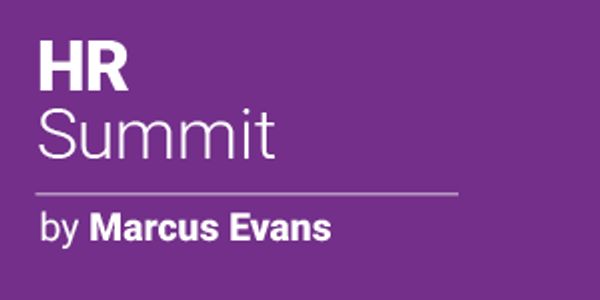 HR Summit by Marcus Evans logo on purple background.