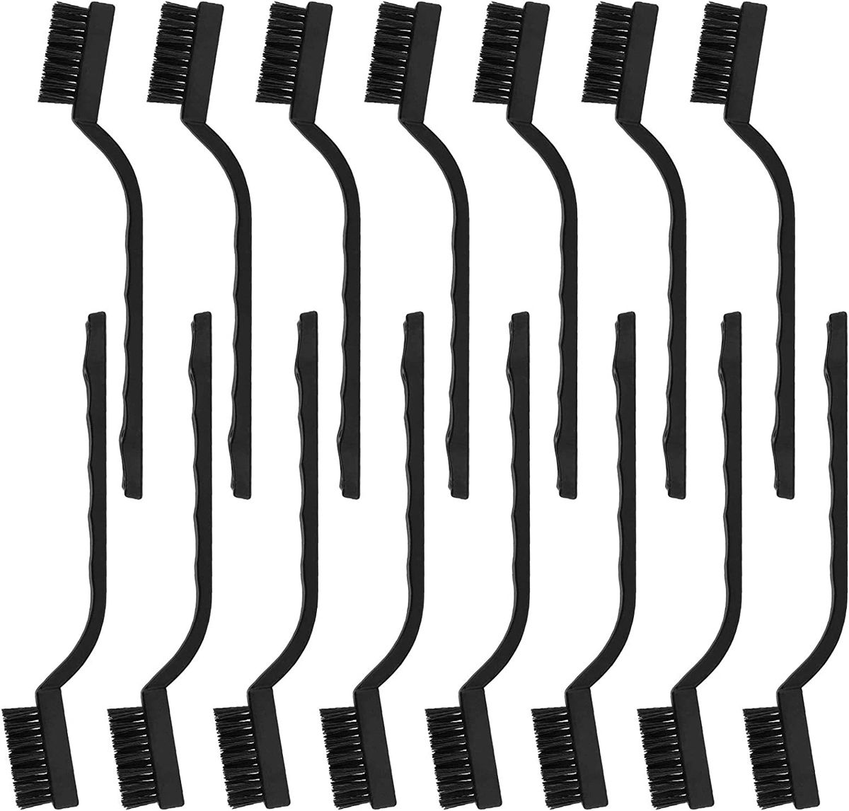 15 Pcs Mini Nylon Wire Brush Set for Cleaning Welding Slag Rust, Wire