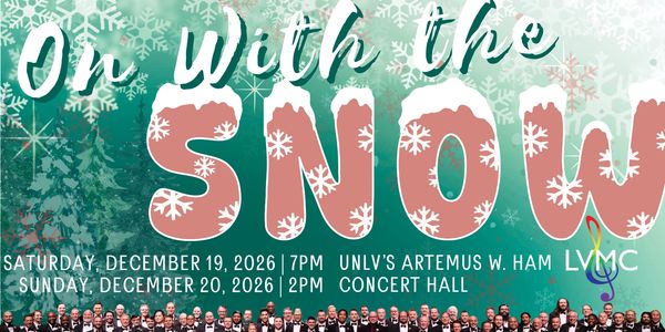 Concert poster with snow-themed text and event details.