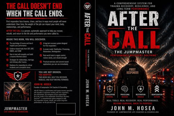Book cover of 'After The Call' by John M. Hosea focused on first responder trauma recovery.