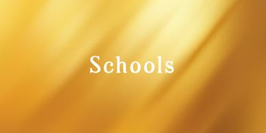 Golden background with the word 'Schools' in white text.