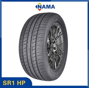 NAMA SR1 HP car tire with detailed tread.