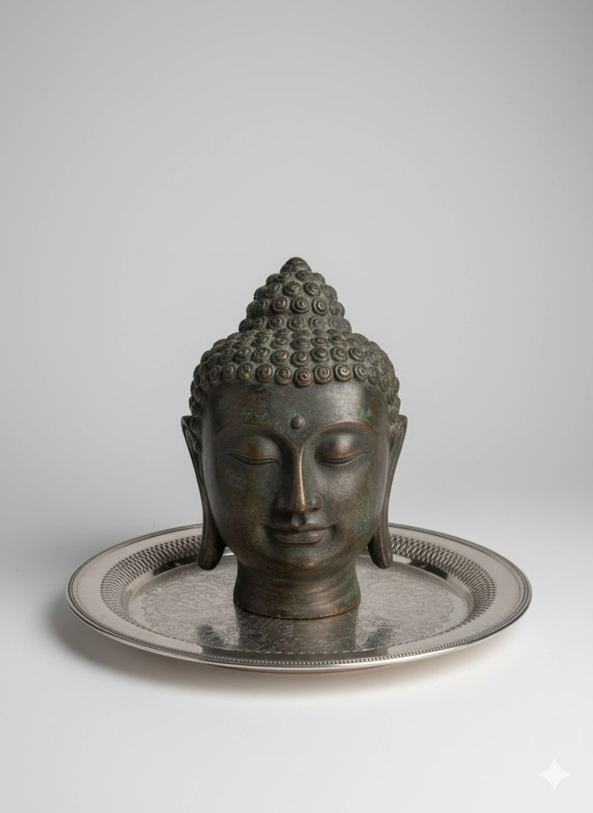 Cast Buddha Head